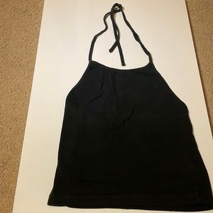 Brandy Melville Black Halter Tie Tank Top